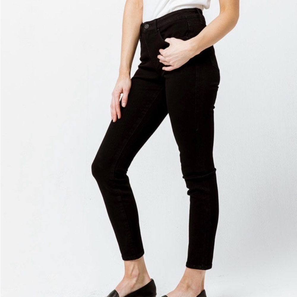 RSQ BLACK MIAMI SKINNY JEGGING JEANS ZIP FLY WOMENS SZ 00/23